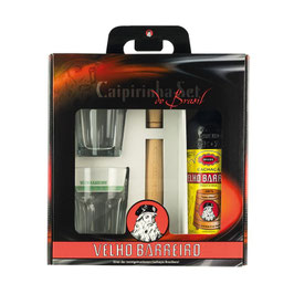 Velho Barreiro Caipirinha-Set Silver / Cachaça-Set Silver / 70 cl Alc. 39% vol.