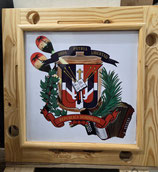 Dominotisch Wappen Instrumente Dominikanische Republik