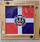 Dominotisch Flagge Dominikanische Republik